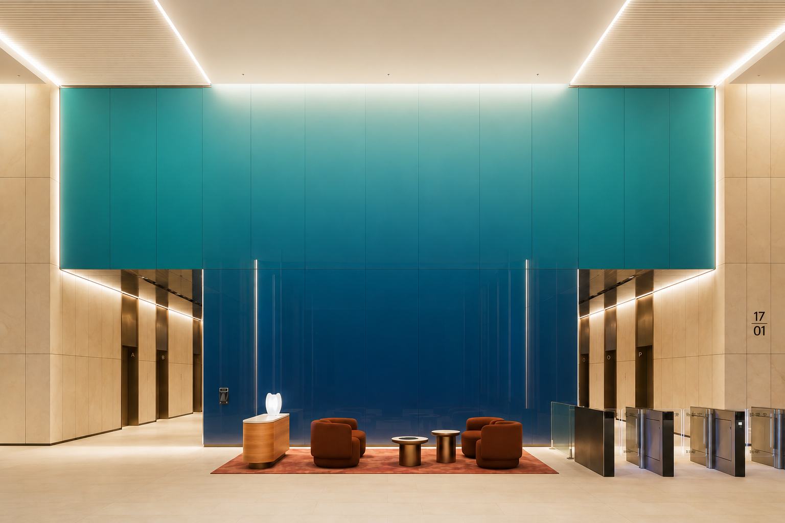 Arqia glass in a corporate interior