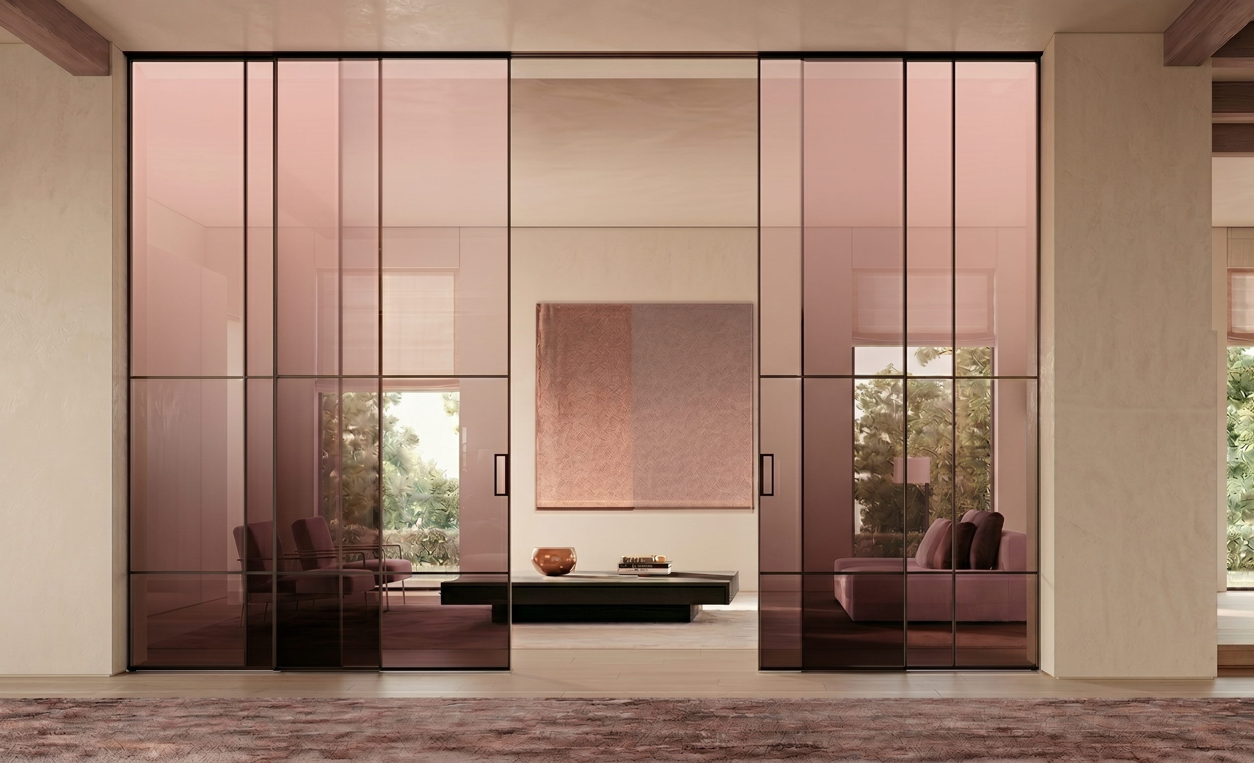 Arqia glass in a hospitality interior